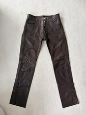Custom Marc Bellan Paris Brown Vintage Leather Pants Men’s 32 Rock Star Biker picture