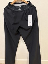 Alo Suit Up Trousers Black Wide Leg Comfy Wrinkle Resistant - Size L picture