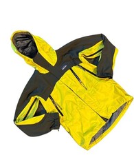 Vintage Patagonia Stretch Gravity Jacket Womens Small Yellow Grey Hooded 90s Vtg picture
