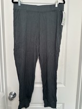 Gaiam Yoga Pants Green Joggers Pockets Tapered Soft Touch Womens Sz L Large NEW picture