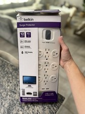 Belkin 12-Outlet Surge Protector 3996 Joules 6ft Cord 2 USB Ports White picture