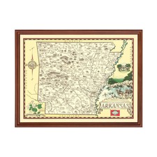 Old Map of Arkansas 1938 - Vintage Arkansas Art picture