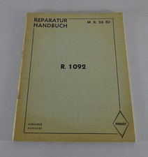 Renault R Workshop Manual 1092 Caravelle / Floride Convertible / Coupe 1959-1961 picture