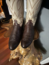TITLE:  Vintage Dan Post Genuine Python Snakeskin Cowboy Boots Brown Men’s 10D picture