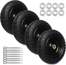 Storystore 10 Inch Solid Rubber Tires 4 Pack 410 350 4 Flat Free picture