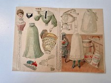 Antique 1890s Pillsbury Washburn Flour Mills Paper Doll Uncut Premium Ephemera picture