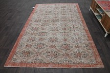 Oushak 6x9,Turkish Rug,vintage,anatolian,BEIGE,kilim,Bohemian,handmade,wool picture