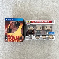 WWE 2K15 Hulkamania Edition PS4 (No Game) & Funko Vinyl New World Order 3-Pack picture
