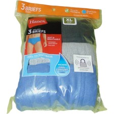 Hanes Tagless Briefs Xl 40-42 Men New 3 Pack picture