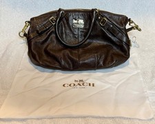 Coach Madison Sophia 15960 Espresso Brown Leather Satchel Shoulder Cross G2U picture