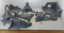 Ruined town buildings 28mm terrain FAST SHIP|Alternate Wargaming Miniature picture