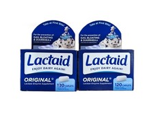 Lactaid - Original - Lactase Enzyme Supplement - 120 Caplets - 2 Pack picture
