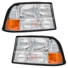 Pair Chrome Headlights For 1998-2004 GMC Sonoma/1998-2001 Oldsmobile Bravada L+R picture