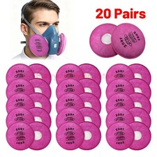 40PCS (20Pack) 2091 P100 Particulate Filter Cotton, Installed on Filter Retainer picture