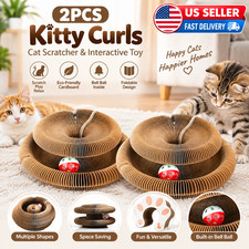 2PCS Accordion Magic Organ Cat Scratching Board Toy Kitty Kurlz Ball Scratch Pad picture