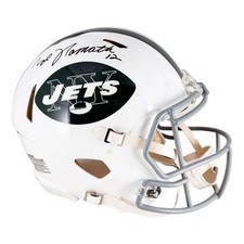 Joe Namath Signed Double Signature New York Jets Throwback 65-77 Authentic Speed picture