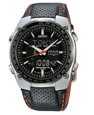 SEIKO SPORTURA SNJ007P1 Alarm World Time Quartz H023 Analog/Digital Watch NOS picture
