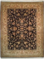 8x10' Black Chobi Peshawar Rug 18588 picture