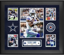 CeeDee Lamb Cowboys Framed 20x24 5-Photo Collage w/Piece of GU Football - LE 500 picture