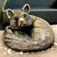 Fantastic Buccellati  Sterling Silver sculpture curled up fox great detail w/box picture