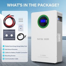 48V 100Ah LiFePO4 Battery 5.12kWh Lithium BMS 100A Solar Home Energy Storage US picture