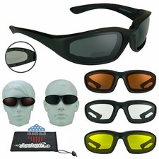 Bifocal Motorcycle Safety Glasses Sunglass Foam Padded Wind Dust Proof Reader picture
