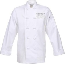 Chef Works Men's Bordeaux Chef Coat Long Sleeve Double Breasted Custom Embroider picture