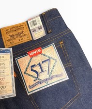 Vintage Levi's 517 Saddleman Boot Cut Jeans Orange Tab Deadstock 40x30USA 1987 picture
