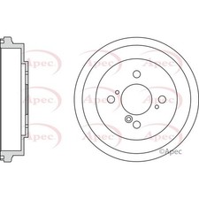 Apec Red Rear Brake Drum DRM9204 - OE High Quality Precision Engineered Part picture