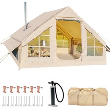 NAIZEA 6 Person Inflatable Camping Tent w/ Stove Jack&Hand Pump,5 Min Easy Setup picture
