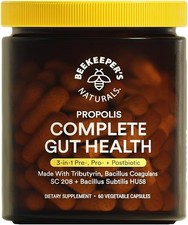 Complete Gut Health by Beekeeper's Naturals, 3-in-1 Prebiotic - 60 Capsules picture