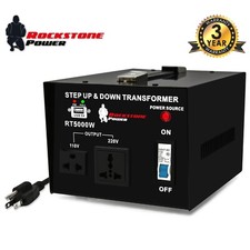 ROCKSTONE POWER 5000W Step Up/Down Voltage Converter Transformer 110V/220V picture
