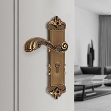 European Style Door Lock Bronze Door Lock With Handles Retro Door Lock with Keys picture