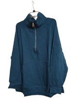 Tru by Torrid Women's Plus Size Blue Long Sleeve Zipper Front Top Size 2X picture