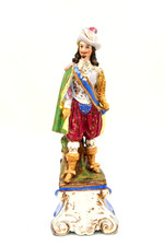 Vintage Antique Handpainted Germany Porcelain glazed Musketeer Figurine 11