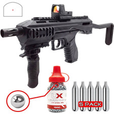 Umarex TAC .177 Cal Air Pistol Carbine w/ Red Dot Sight, BBs & CO2 (2244824) picture