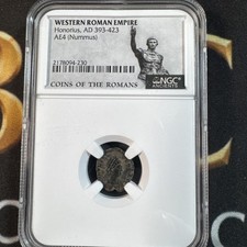 Ancient Western Roman Empire Honorius Coin AD 393-423 AE4 Nummus NGC picture