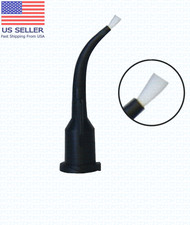 DDM Dental Delivery Tip Liner Pre-Bent Curved Brush Tip - 100PCS #CDTWB picture