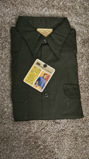 Vintage Sears Perma-Press Work Shirt Olive Green NWT Men's Size Lg 16-16 1/2 picture