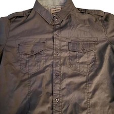 No Retreat 2010 Dark Gray Button Up Short Sleeve Shirt - Large picture