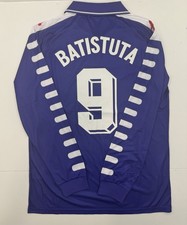 1998/99 Fiorentina Home Retro Jersey Batistuta #9 Long Sleeve Vintage Purple picture