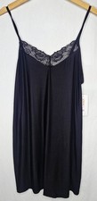NWT Joyspun Women's Knit Chemise Solid Black Choose Size Large 2X 3X or 4X picture