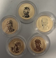 Set Of 5 Different Reverse Proof Presidential Coins Key picture