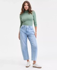 On 34th Women's Jeans Sz 12 Cropped Grey Dusk- Textured Leopard picture