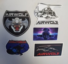 AIRWOLF 1980s STICKERS 5 PACK LOT *** WORLDWIDE 🌐 SHIPPING *** variety pack  picture