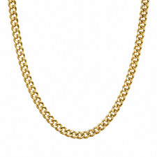 Italian 1/200 14k Yellow Gold Cuban Chain Cadena Necklace Men Women mm in picture