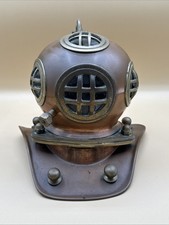 Mini Rolex Submariner 1970s 1980s Vintage Watch Display Brass 7” Diving Helmet picture