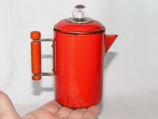 Adorable Vintage ART DECO Style Red Enamel 4-3/4