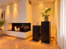 Black Matte Display Pedestal - Deluxe Handmade Pillars - Elegant Museum Plinths picture