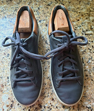 Heritage Ecco Men's Blue Leather Lace-Up Casual Sneakers Logo US 8.5 picture